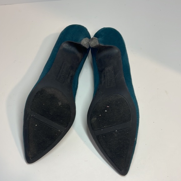 Elm Green Suede Comfort Heels - Picture 7 of 7